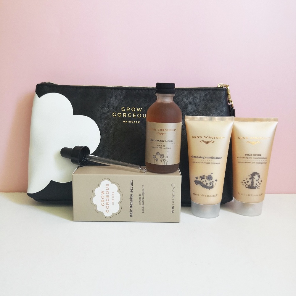 New Grow Gorgeous Three Steps to Gorgeous: Hair Serum/ Scalp Detox Wash Set